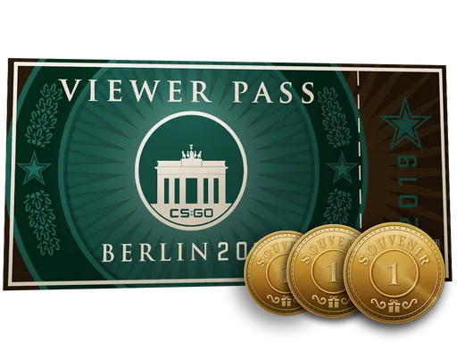 Toeschouwerspas Berlin 2019 + 3 souvenirpenningen