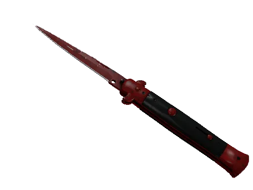 ★ Stiletto Knife | Crimson Web (Well-Worn)