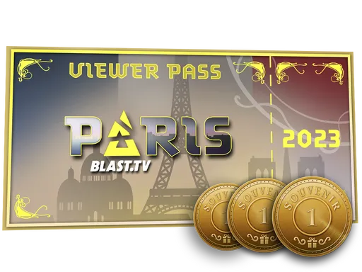 Przepustka widza BLAST.tv Paris 2023 + 3 monety pamiątek