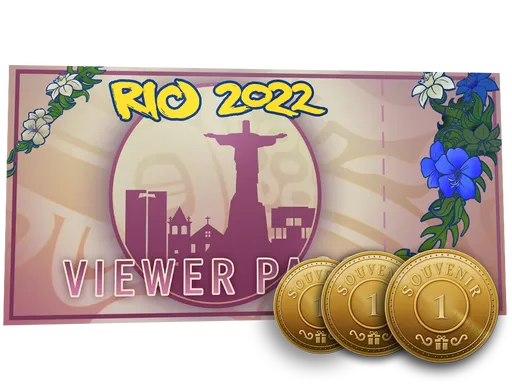 Przepustka widza IEM Rio 2022 + 3 monety pamiątek