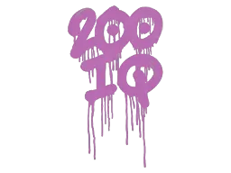 Verzegelde graffiti | 200 IQ (Bazooka-roze)