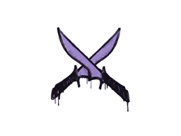 Verzegelde graffiti | X-Knives (Gewelddadig violet)