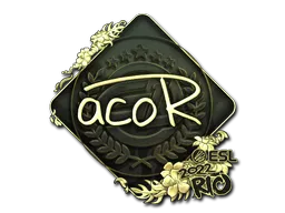 Наклейка | acoR (золотая) | Рио 2022