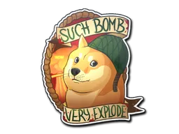Klistermærke | Bomb Doge