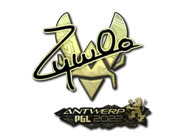 Naklejka | ZywOo (Gold) | Antwerp 2022