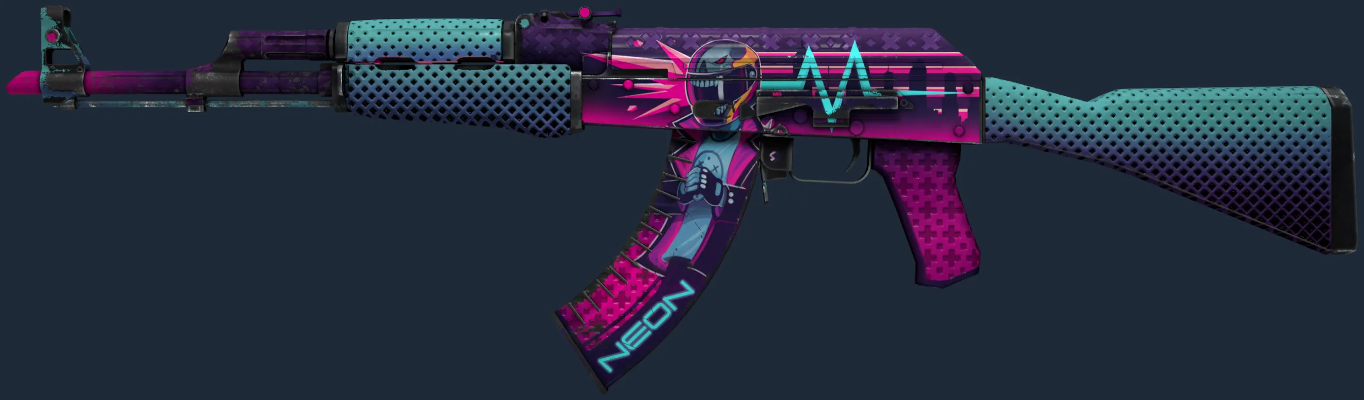 AK-47 | Neon Rider (Well-Worn)