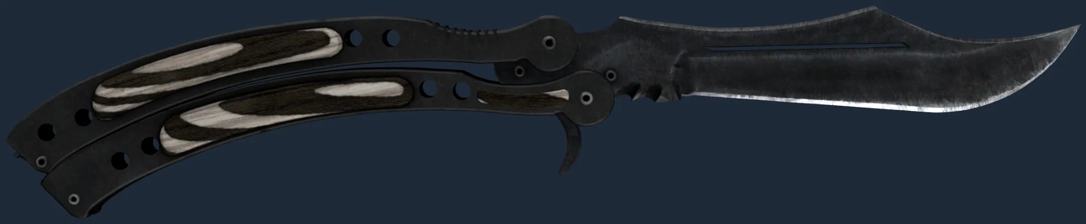 ★ Butterfly Knife | Black Laminate (Factory New)