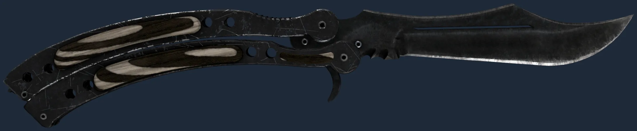 ★ Butterfly Knife | Black Laminate (Well-Worn)