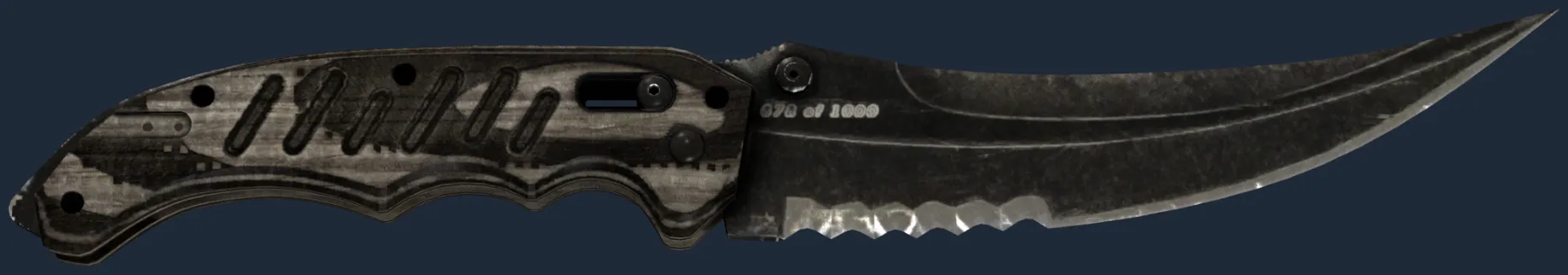 ★ Flip Knife | Black Laminate (Battle-Scarred)