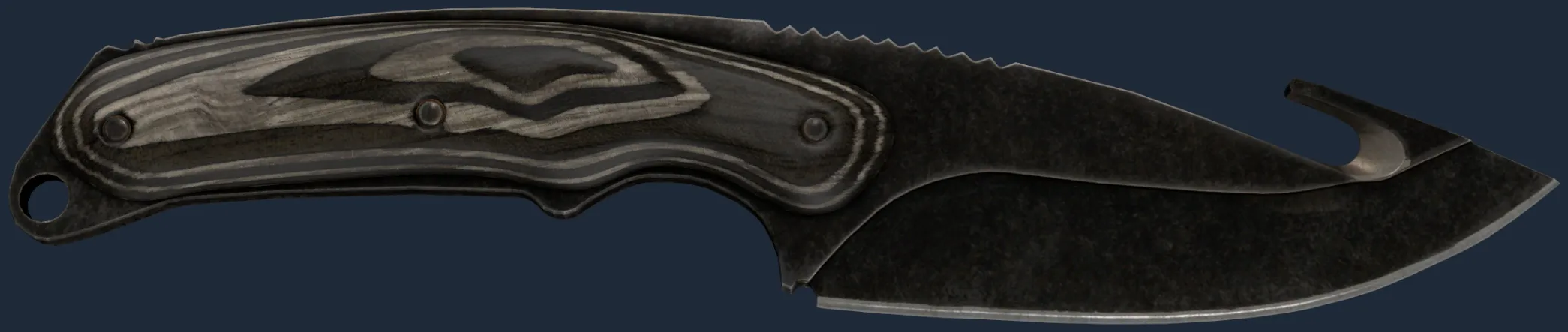 ★ Gut Knife | Black Laminate (Battle-Scarred)