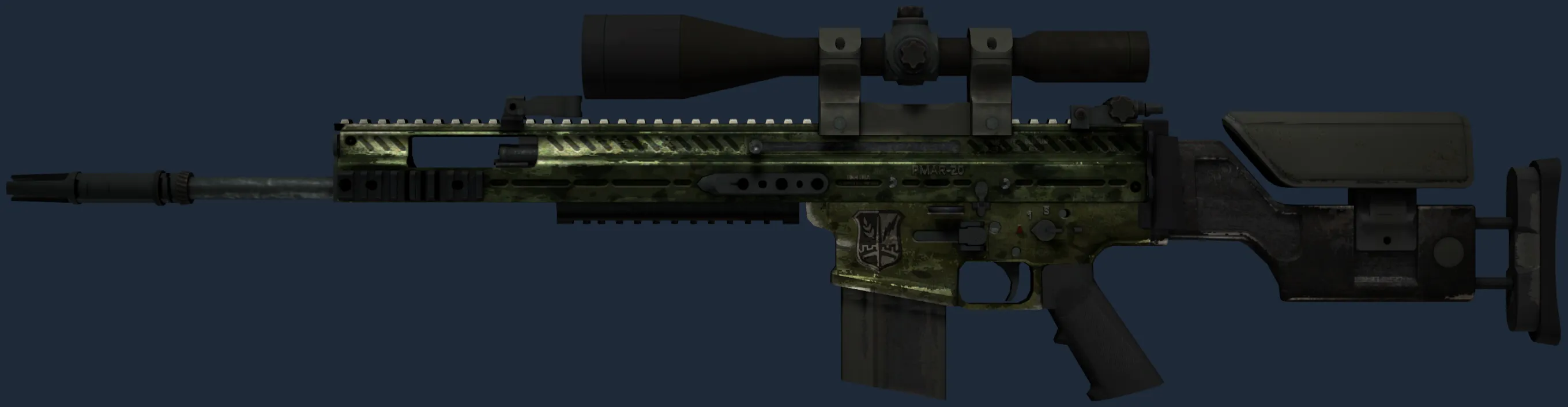 SCAR-20 | Green Marine (Battle-Scarred)