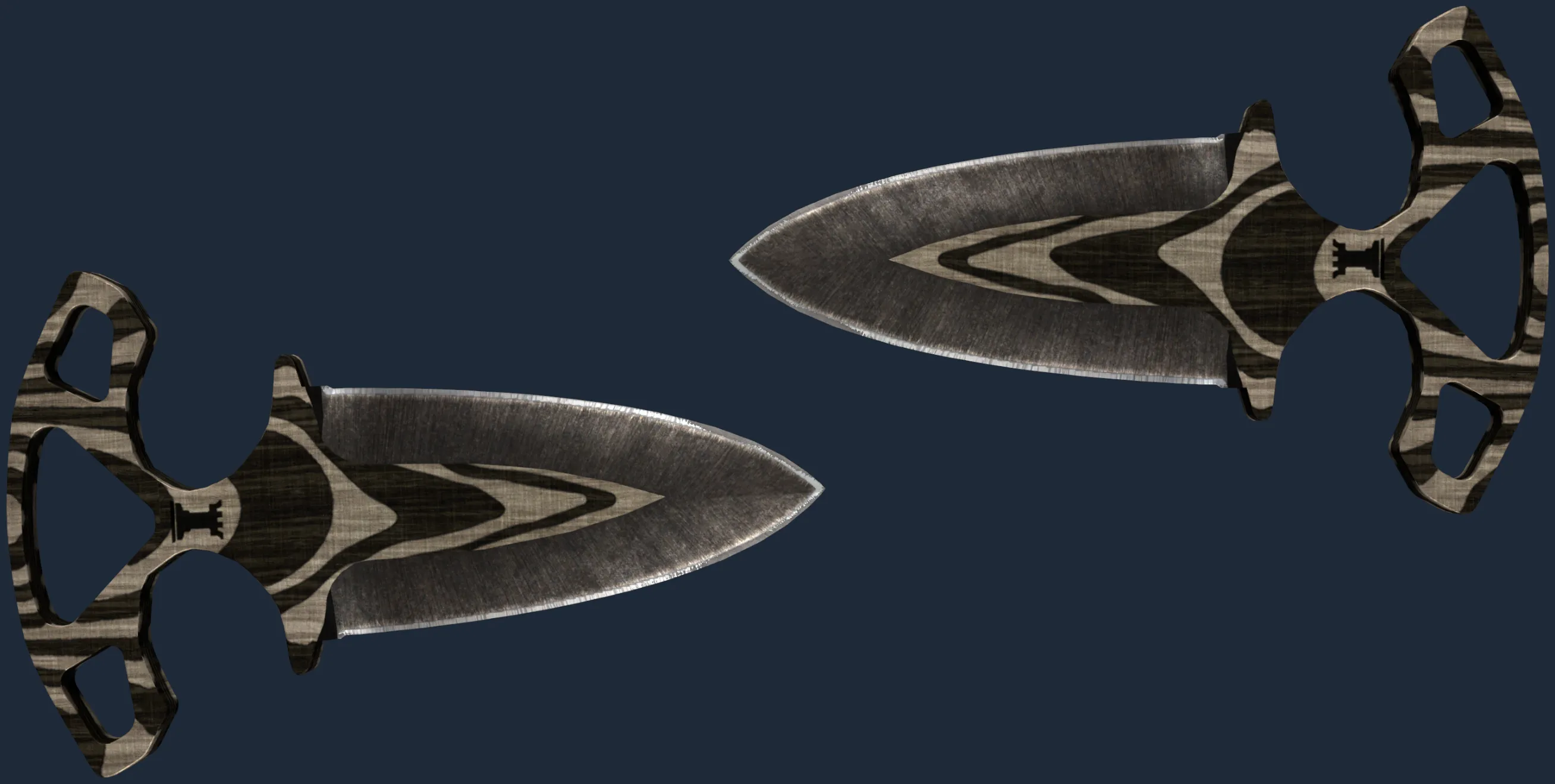 ★ Shadow Daggers | Black Laminate (Battle-Scarred)