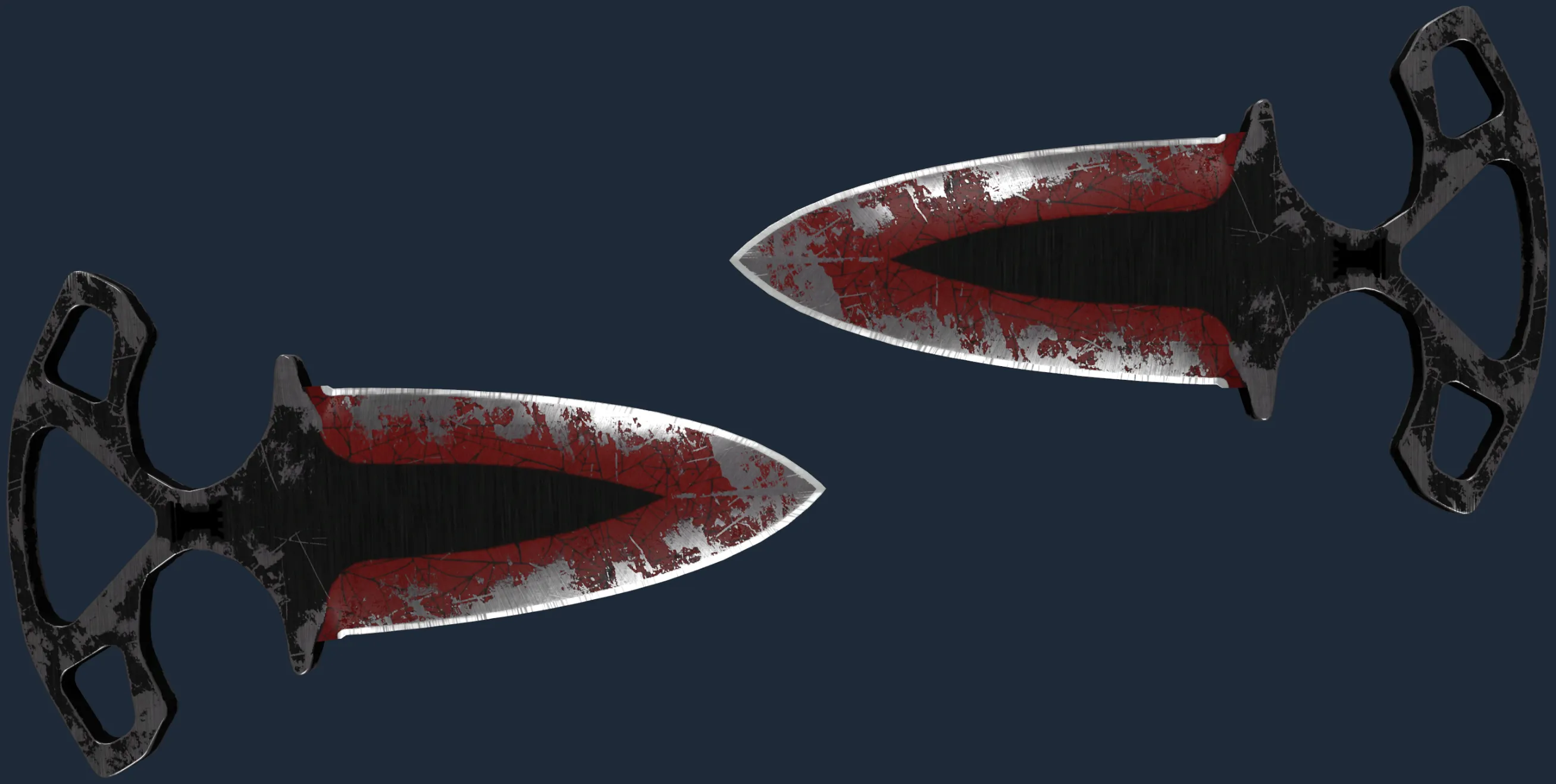 ★ Shadow Daggers | Crimson Web (Battle-Scarred)