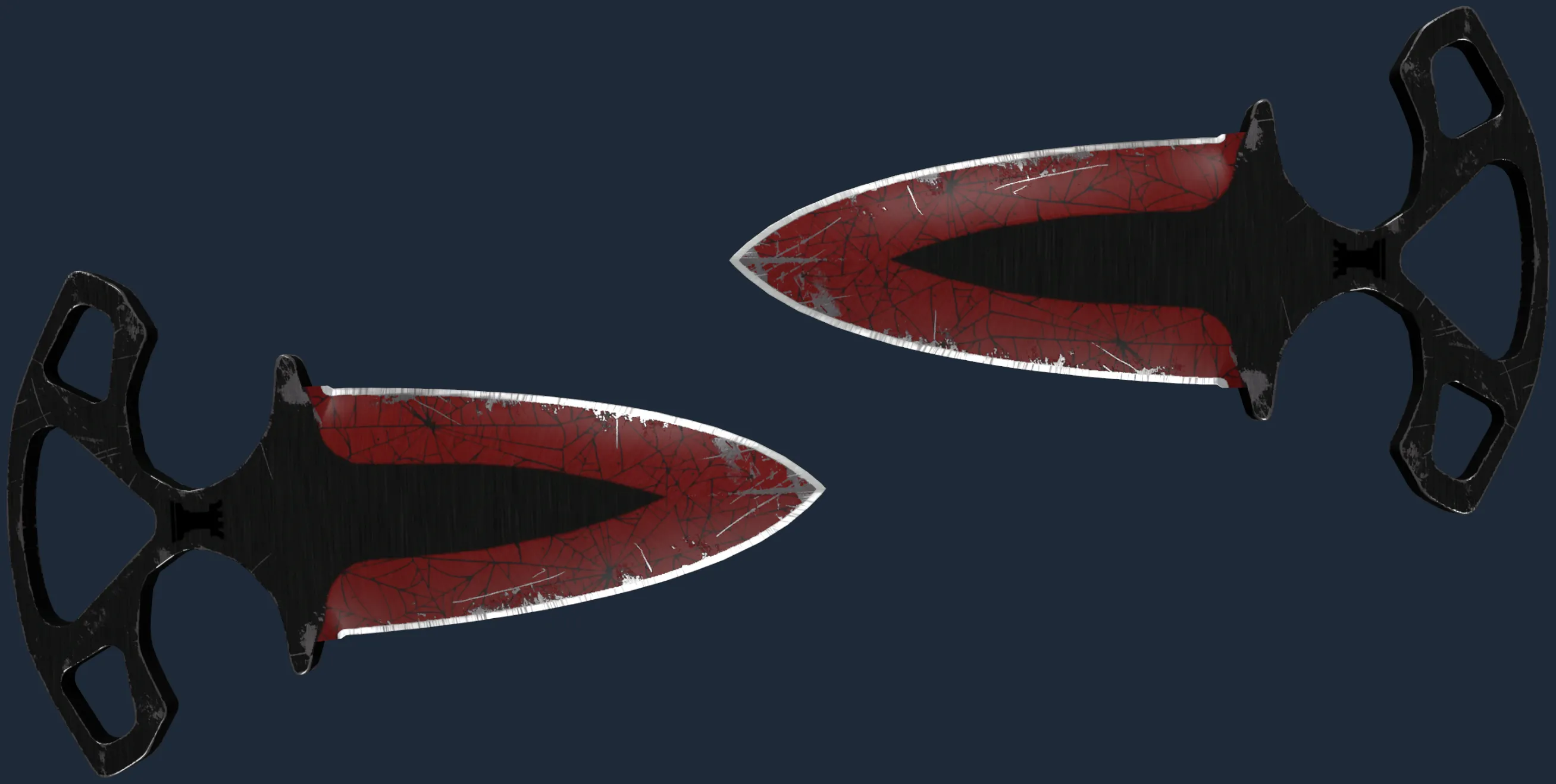 ★ Shadow Daggers | Crimson Web (Well-Worn)